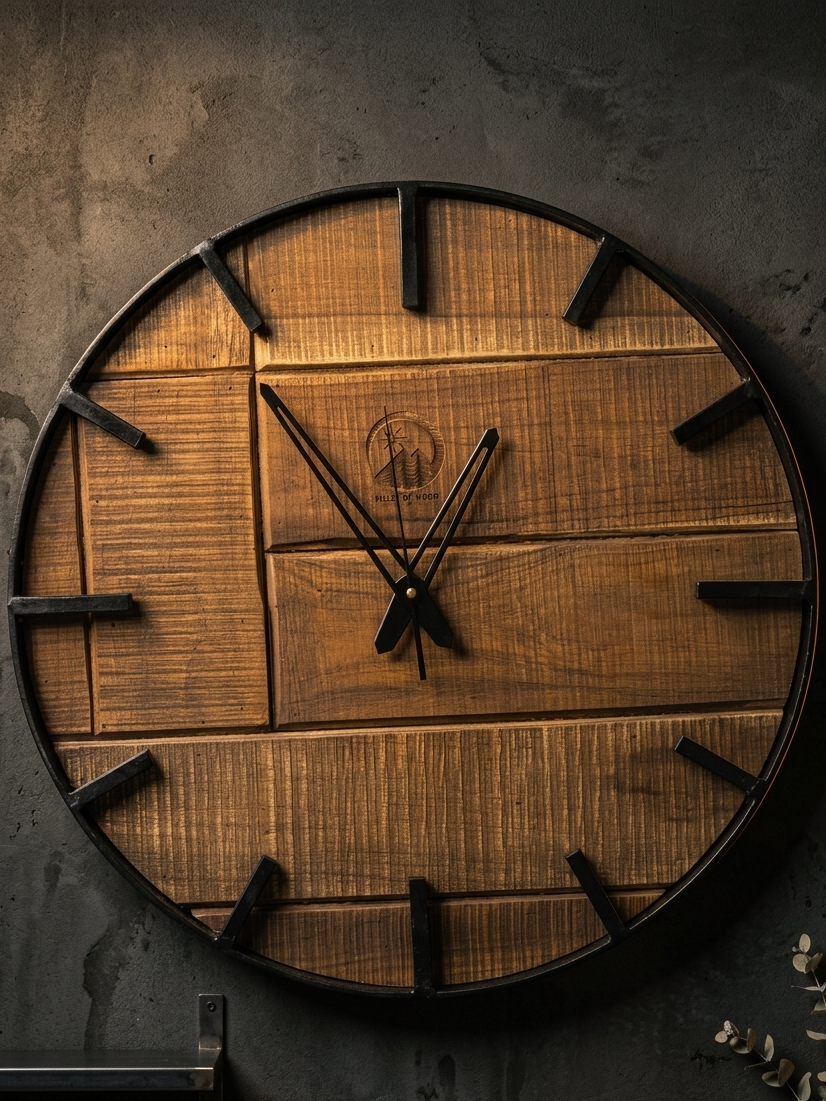 StrataCraft Timber Wall Clock