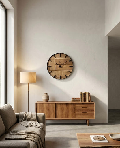 StrataCraft Timber Wall Clock